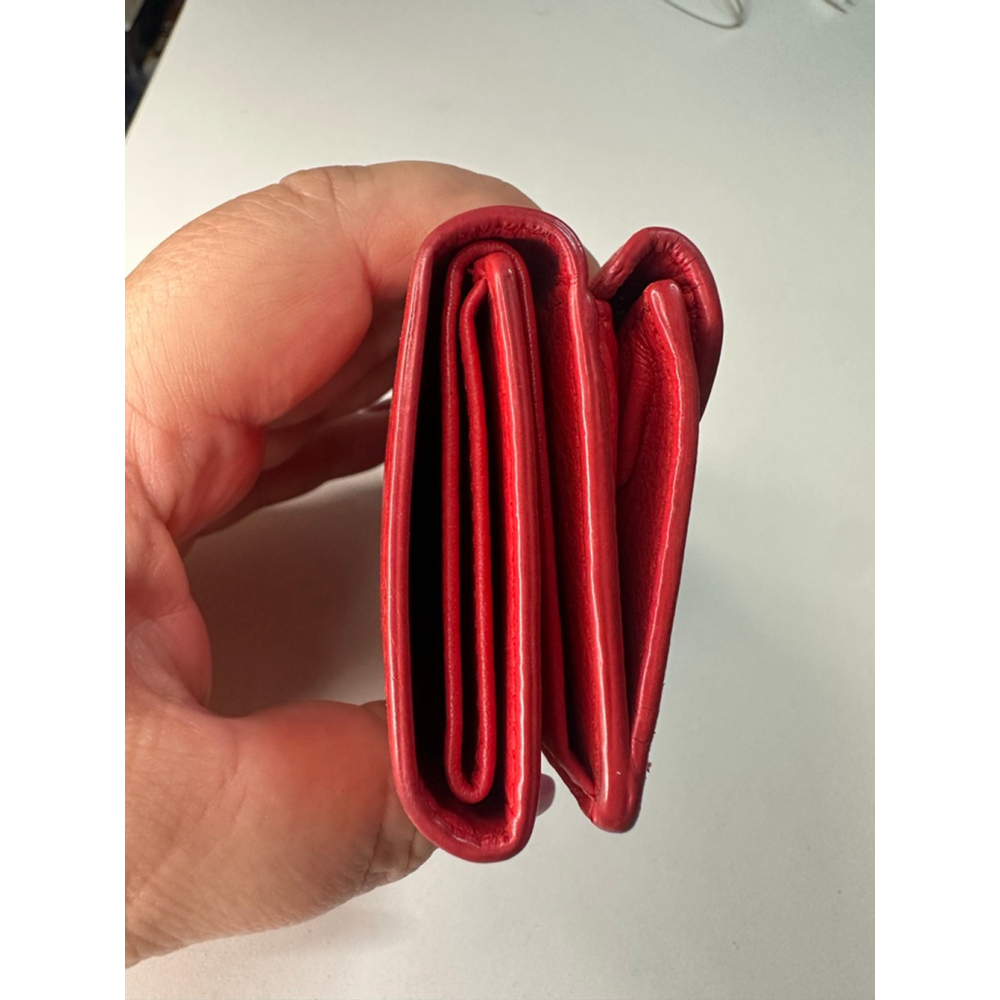 Women's BALENCIAGA Red Leather Envelope Wallet One Size - Picture 4 of 8